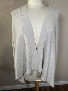 Brochu Walker Textured Open-Front Cardigan Beige Cream Women’s Size Medium